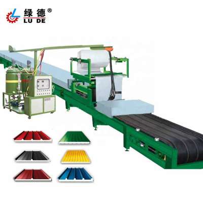 Continuous PU sandwich panel insulation injection polyurethane foam machine and production line